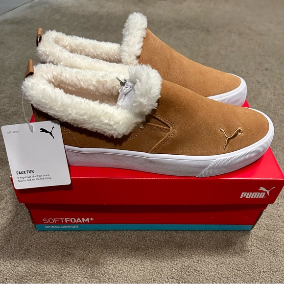 PUMA Bari Comfort Sherpa Slip-On Women’s Shoes, NWT Sz 8 - Picture 6 of 6